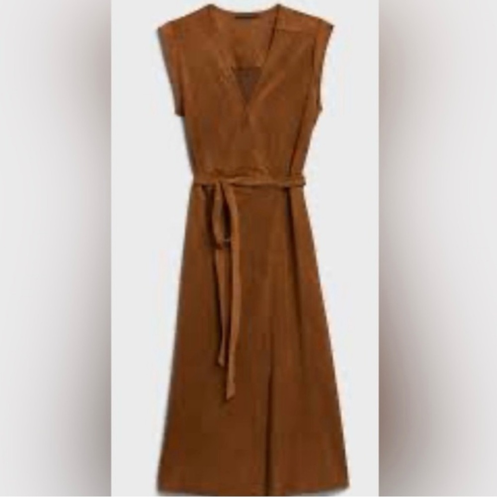 NWT: Banana Republic Vegan Faux Suede Wrap Dress size 6